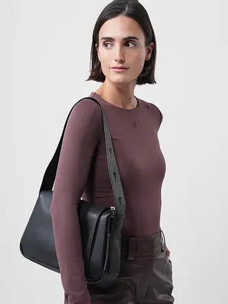 TORY BURCH | Ledertasche - Schultertasche | schwarz